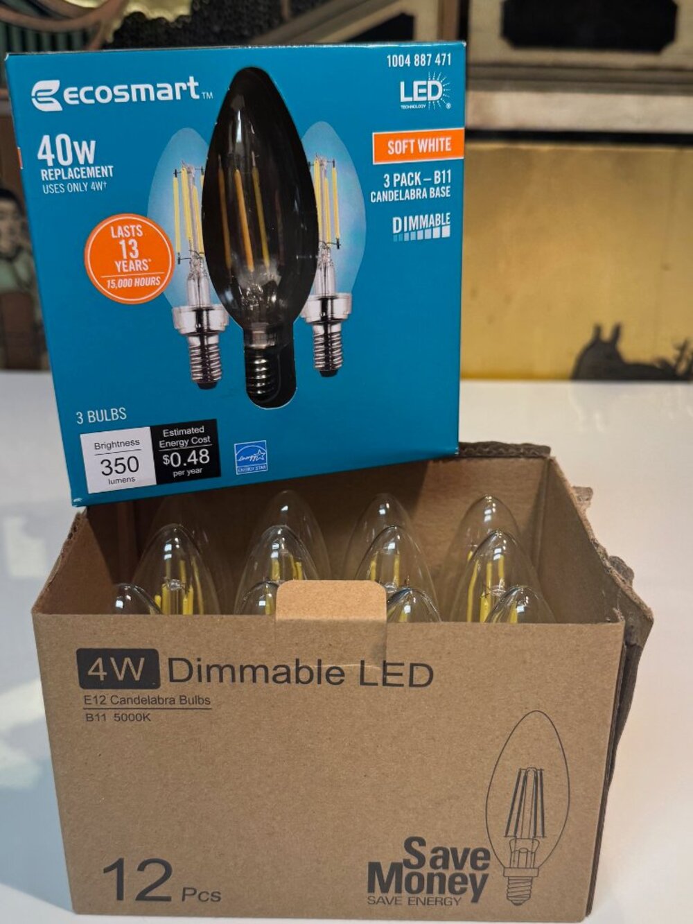 15 Chandelier LED Dimmable bulbs B11 5000k/daylight